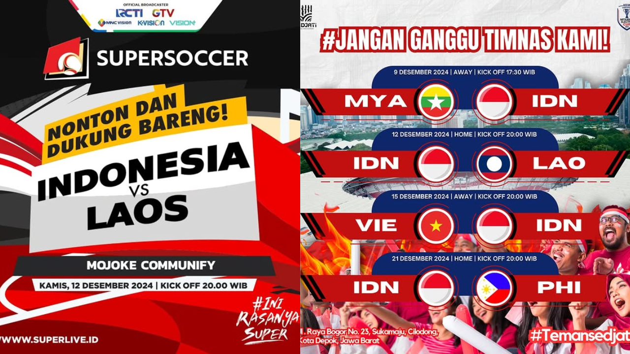 44 Lokasi Nobar Timnas Indonesia vs Laos di Piala AFF 2024, Ada di Jakarta, Bogor, Bekasi, Surabaya, hingga Malang