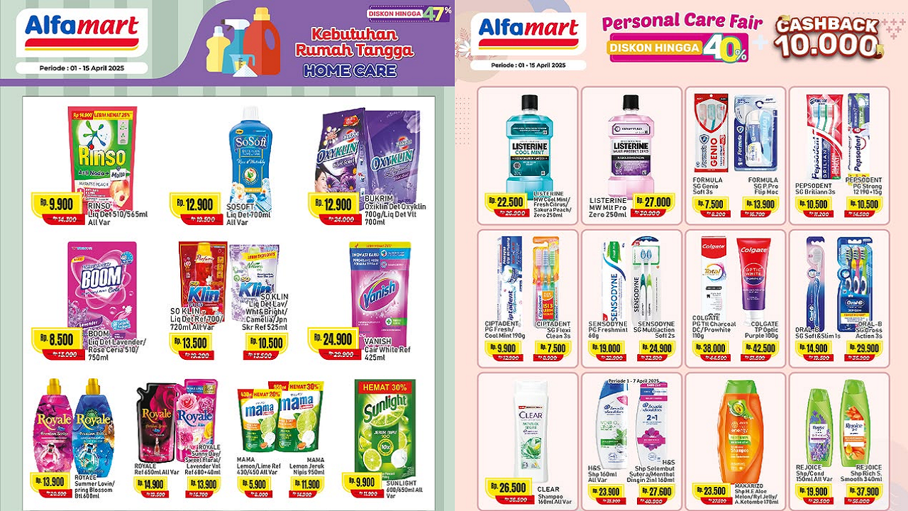 Promo Alfamart Terbaru Pekan Ini 7-13 April 2025, Serbu Sabun Cuci Piring Cuma Rp5 Ribuan