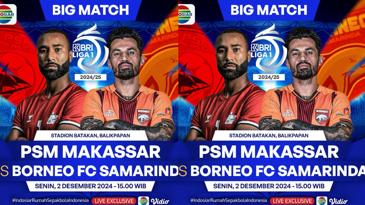 Link Live Streaming PSM Makassar vs Borneo FC di Liga 1 hari Ini 2 Desember 2024, Kick Off Pukul 15.30 WIB