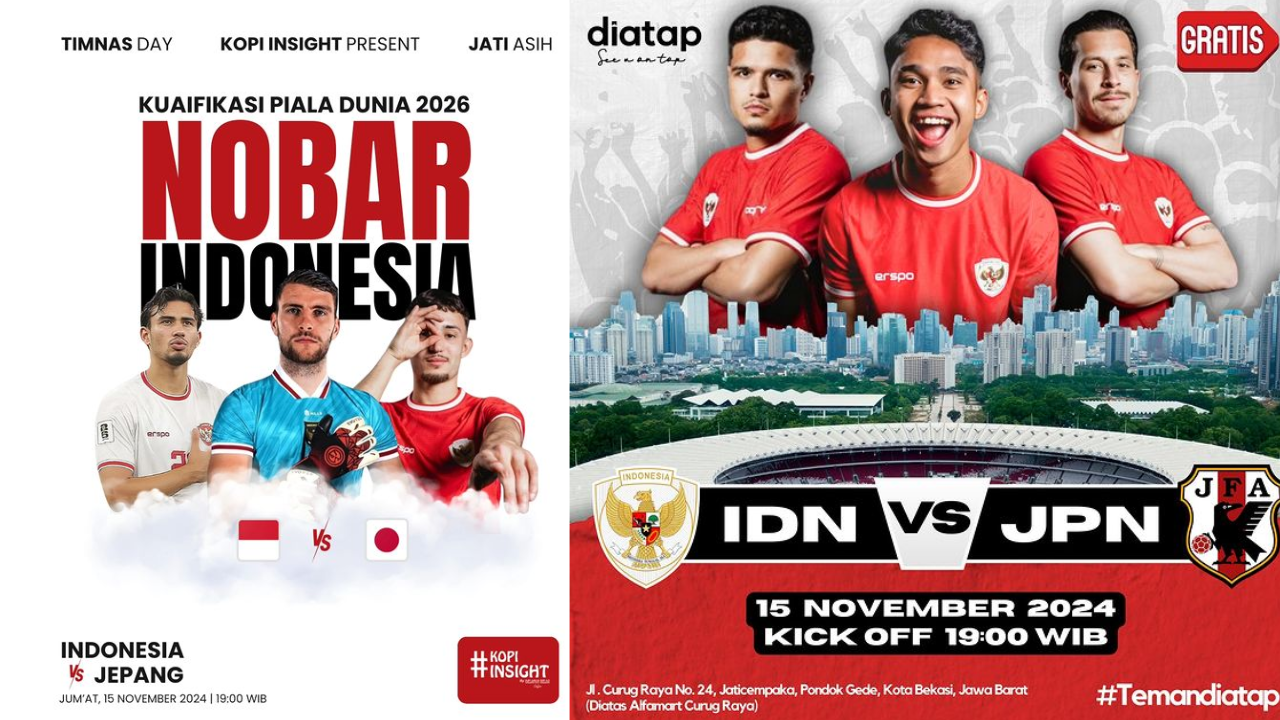 7 Lokasi Nobar Timnas Indonesia vs Jepang di Bekasi Hari Ini, Jangan sampai Ketinggalan!