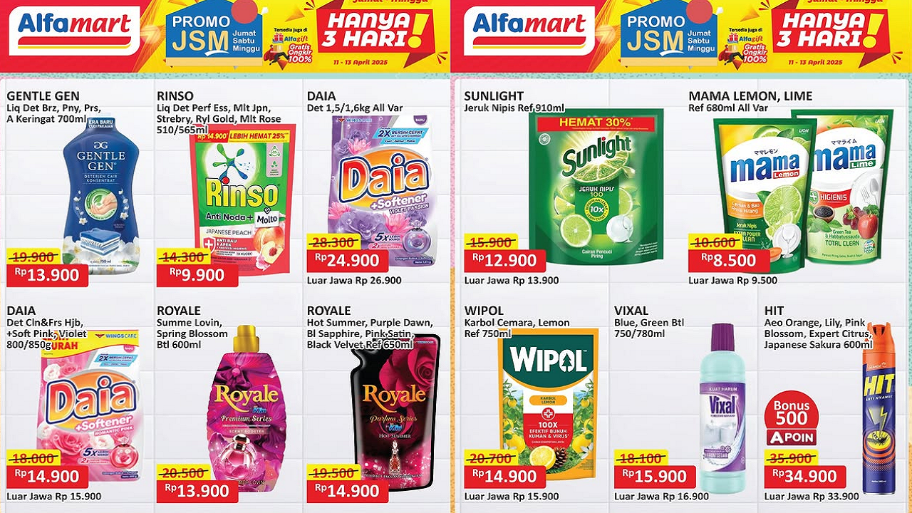 Promo JSM Alfamart Terbaru Hari Ini 12 April 2025, Sabun Mama Lemon Cuma Rp8 Ribuan