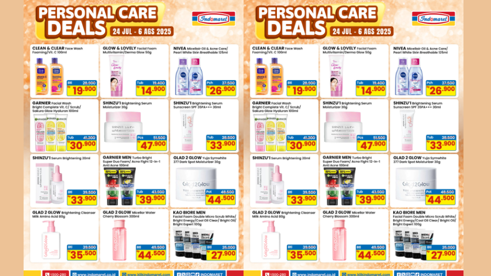 Katalog Promo Indomaret Sepekan 4-10 Agustus 2025, Facial Wash-Micellar Water Mulai Rp14.000 