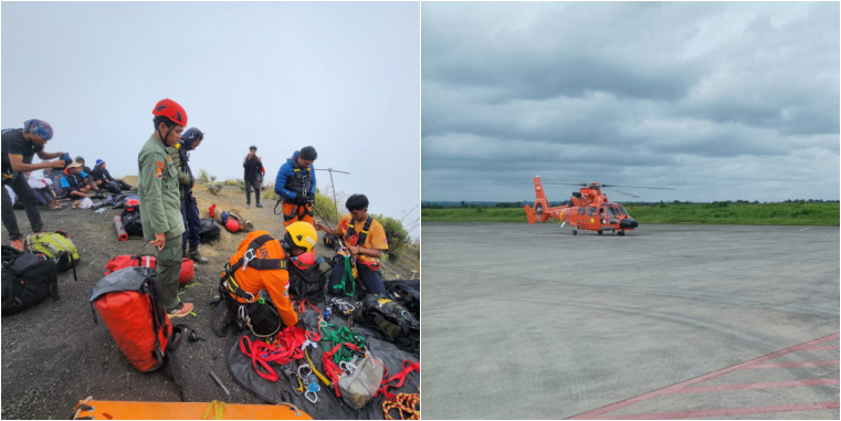Tiga Helikopter Dikerahkan Bantu Evakuasi Pendaki Brasil yang Jatuh di Gunung Rinjani