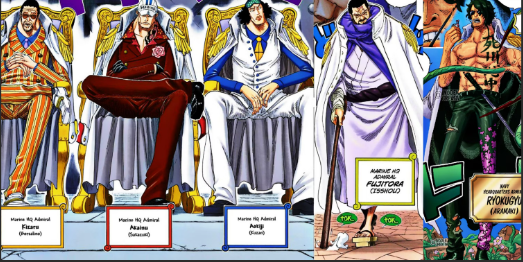 5 Urutan Kekuatan Admiral di One Piece