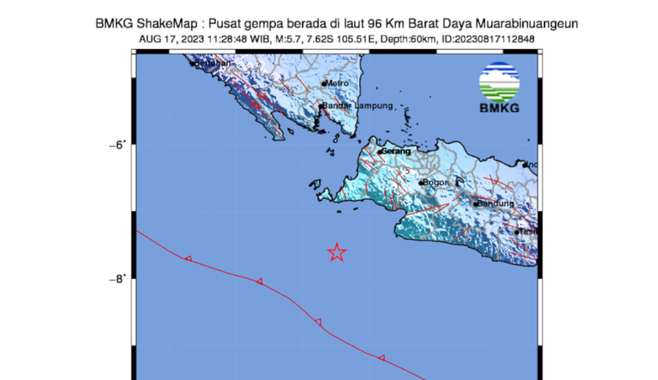 BMKG Ungkap Pusat Gempa Magnitudo 5,7 Hari Ini, Terasa Hingga Ancol Jakarta Utara