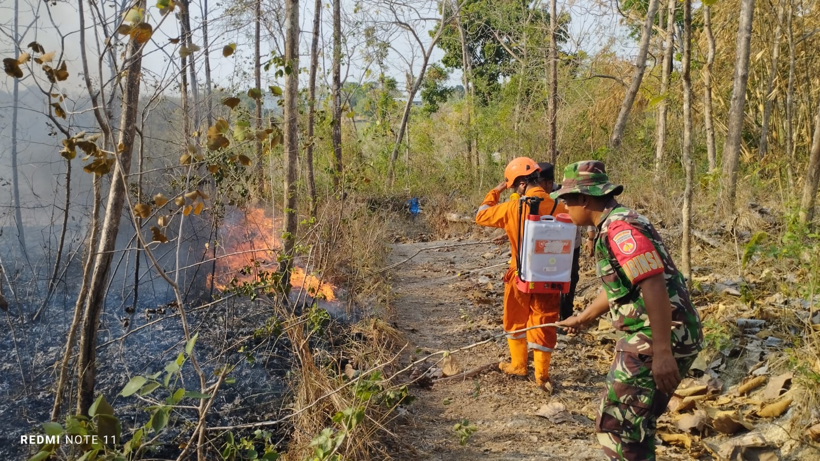 Karhutla di Sragen, Sembilan Hektar Lahan Terbakar, Dipicu Warga yang Membakar Sampah 