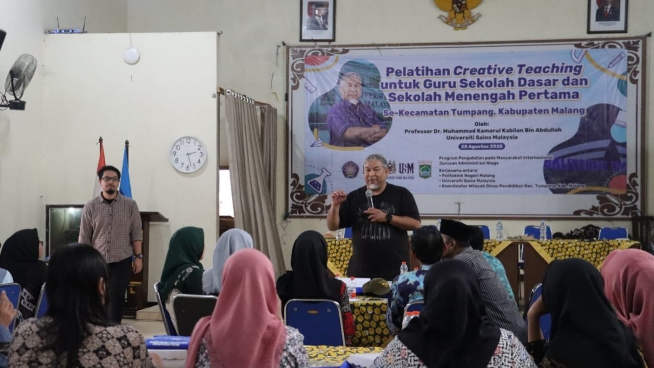 Polinema Gelar Creative Teaching untuk Guru di Tumpang, Gandeng Pakar dari Malaysia