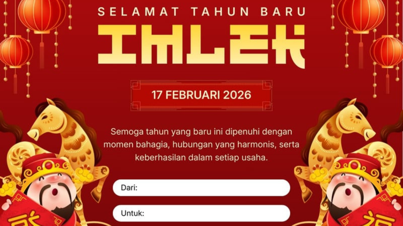 50 Kartu Ucapan Imlek 2026 Terbaru dan Unik, Cocok di Share ke Medsos!