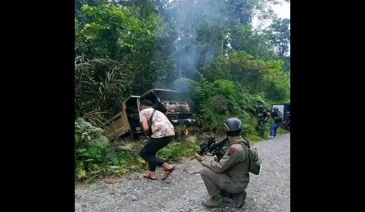 Detik-detik Penyerangan 16 Warga Papua oleh KKB Diungkap Operasi Damai Cartenz 2024, Supir Tewas dan Truk Dibakar