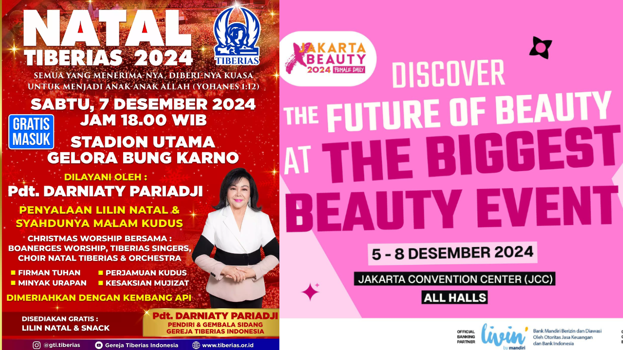 5 Daftar Event GBK Akhir Pekan 7 Desember 2024, Ada Perayaan Natal hingga Pameran Kecantikan!