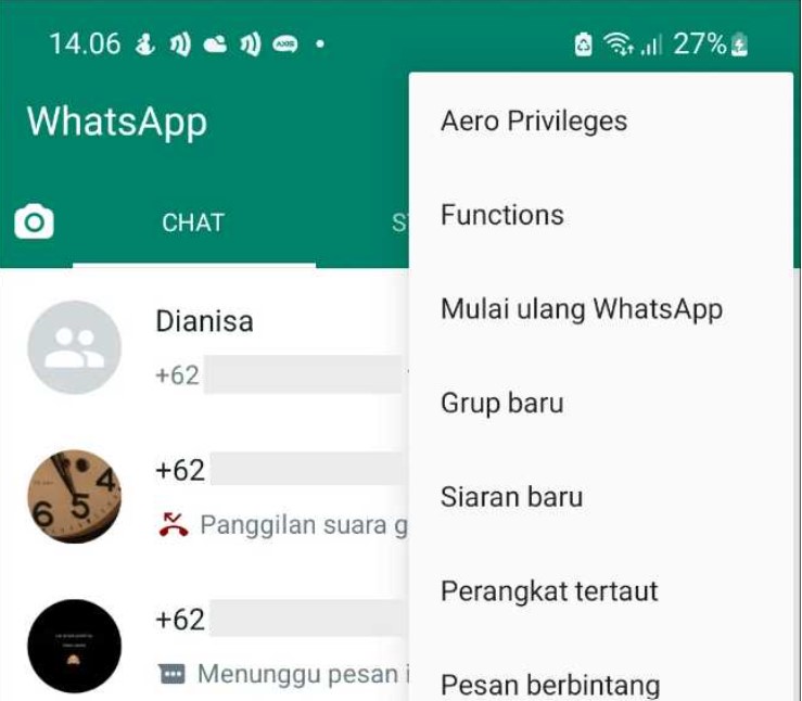 Ini Dia Perbedaan Whatsapp Aero dengan Aplikasi Resminya