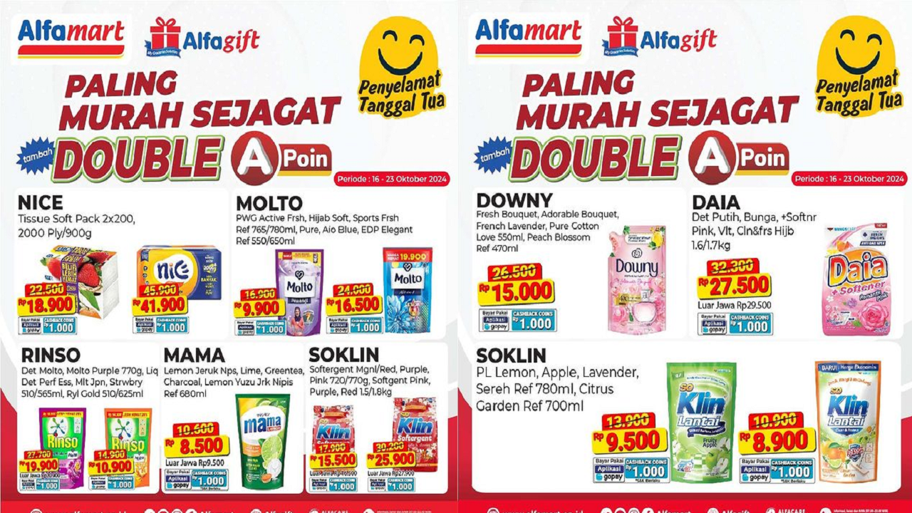 Katalog Promo Alfamart Hari Ini 17 Oktober 2024, Diskon Sabun Mama Lemon hanya Rp8 Ribuan!