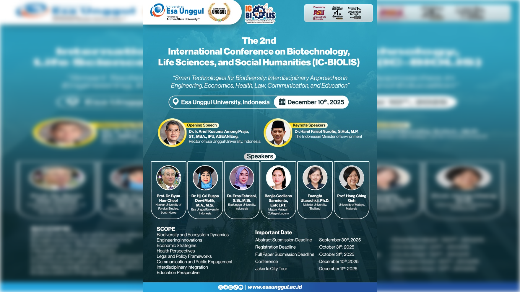 Teknologi Cerdas Bertemu Keanekaragaman Hayati: IC-Biolis 2025 Menghadirkan Solusi Interdisipliner untuk Masa Depan Berkelanjutan