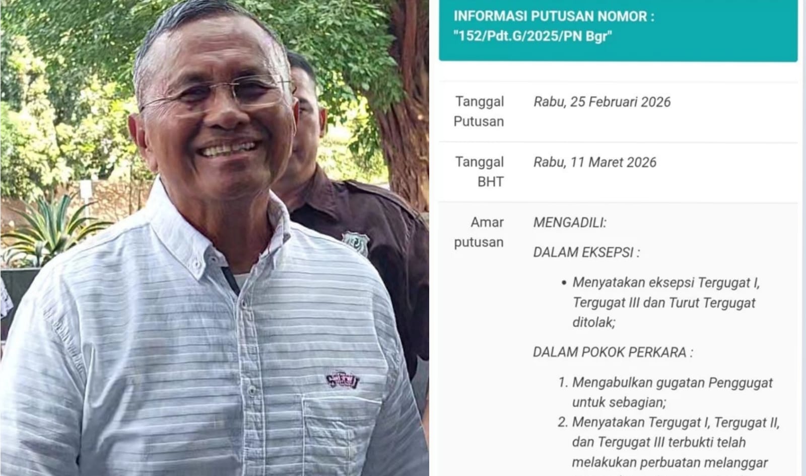 PN Bogor Nyatakan Dahlan Iskan Pemilik Sah Radar Bogor