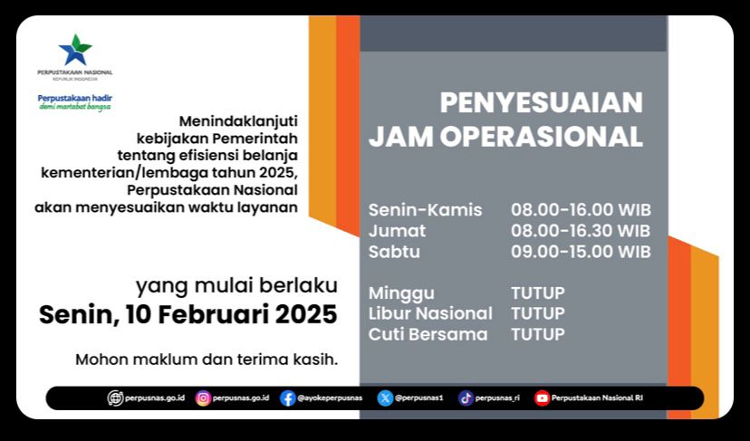 Masyarakat Kritik Dampak Efisiensi Anggaran Pada Pemangkasan Jam Operasional Perpusnas