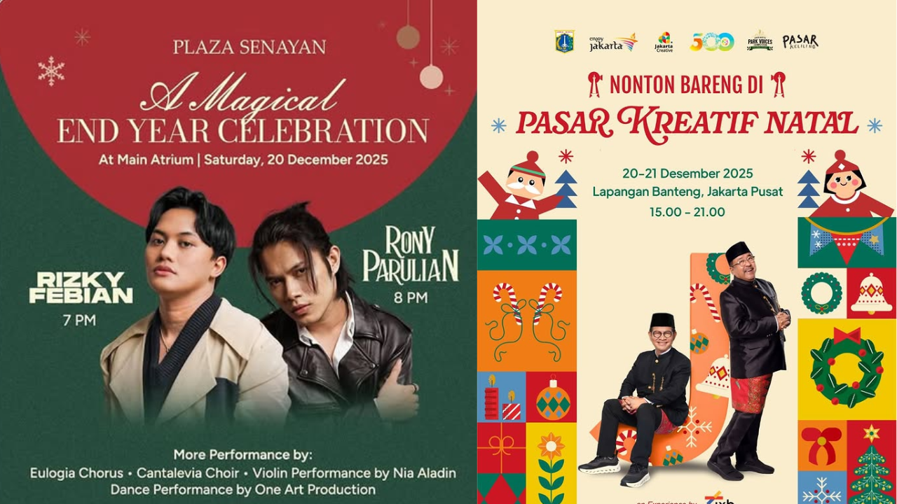 10 Event Jakarta Akhir Pekan 20-21 Desember 2025, Banyak Konser Gratis