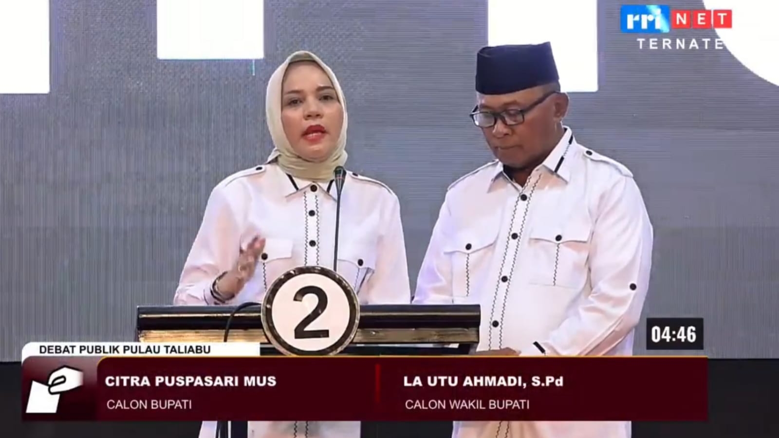 Debat Kedua Pilbup Pulau Taliabu, Citra Mus Optimis Wujudkan Era Baru Taliabu Emas