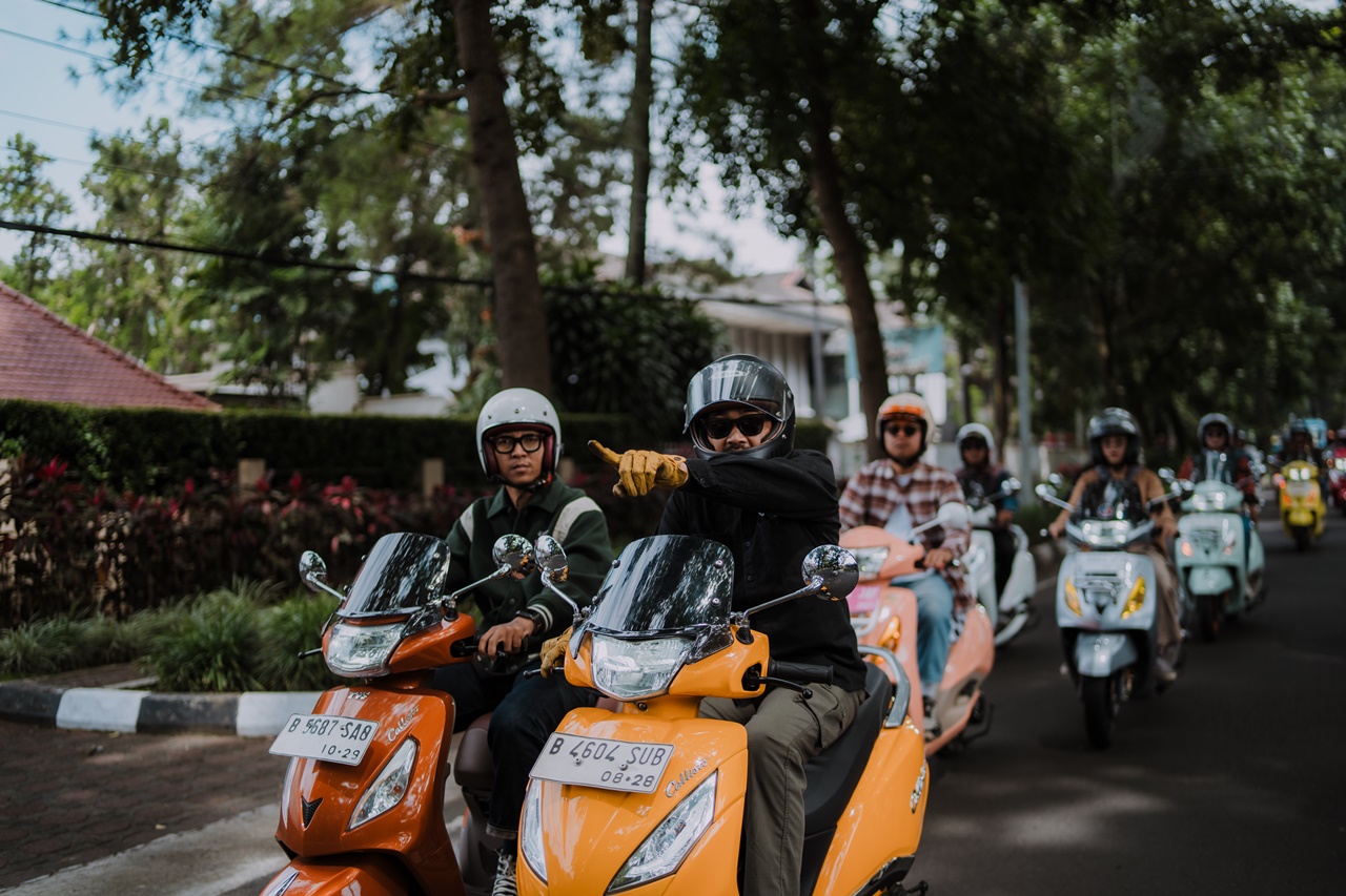 Anak Kalcer Bandung Riding Bareng di Acara TVS Calisto X Narros Fun Ride