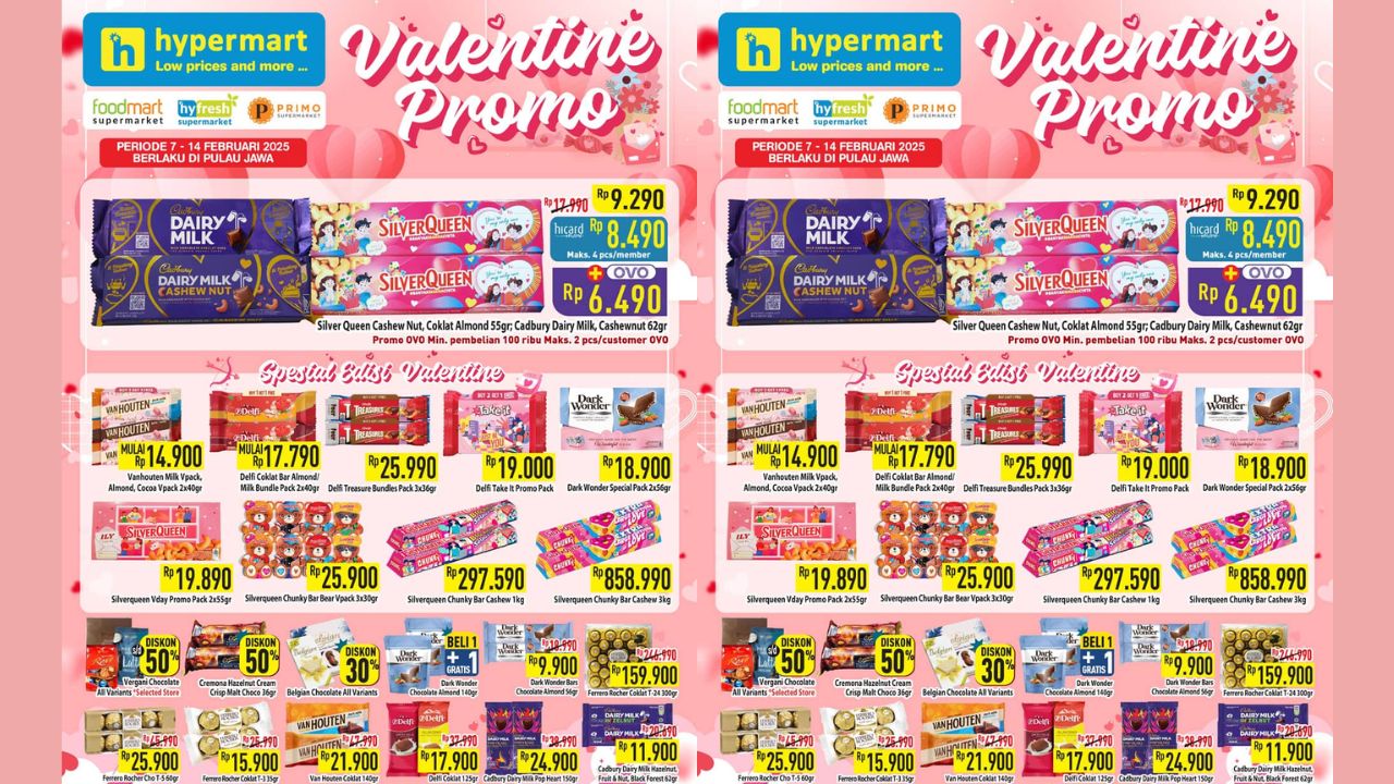 Promo Hypermart Hari ini 9 Februari 2025, Cadbury Dairy Milk Mulai Rp11 Ribuan