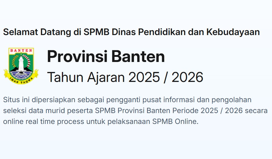 Hasil Sementara SPMB SMA Banten 2025 Sudah Tayang, Ini Link Resmi dan Jadwal Lengkapnya