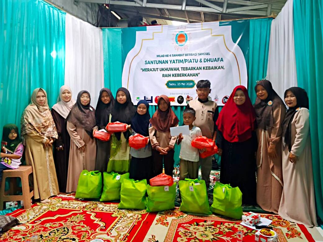 Pegadaian CPS Pondok Aren dan Sahabat Berbagi Tangsel Santuni Anak Yatim dan Dhuafa