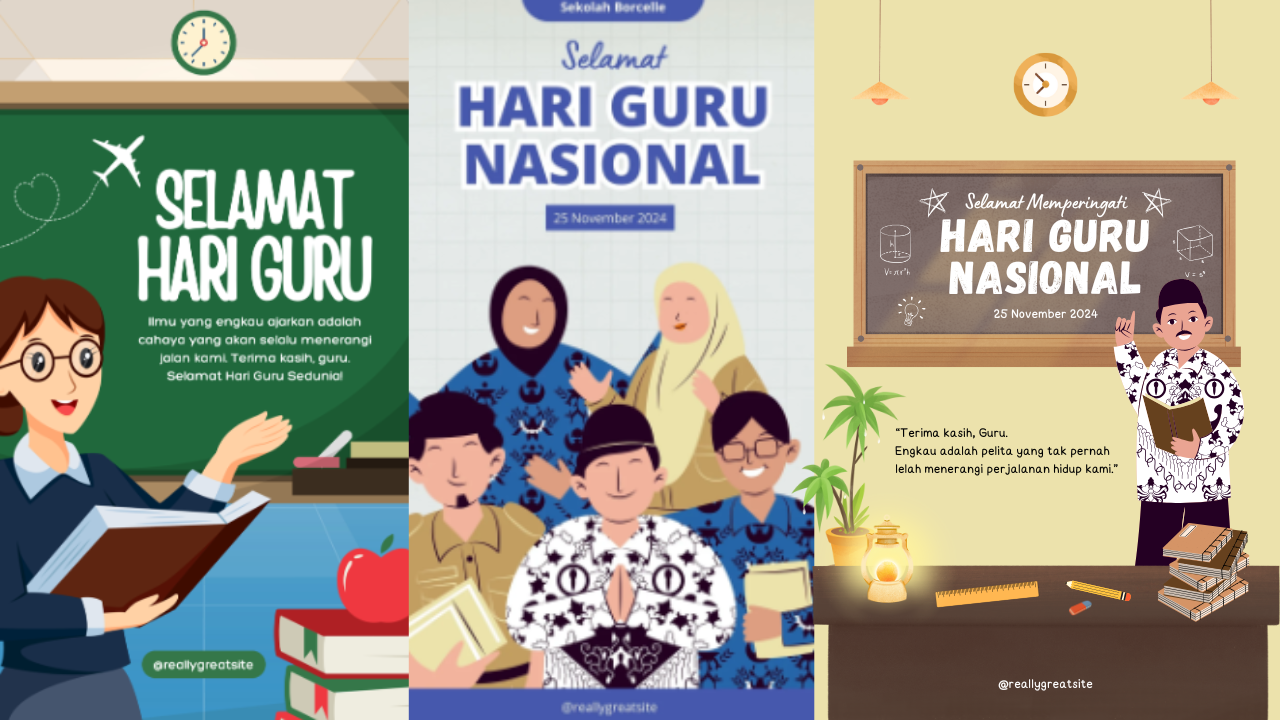 30 Link Poster Hari Guru Nasional 2024 Gratis dengan Desain Menarik, Cocok Share di Medsos!