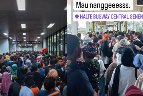 Ada HUT TNI di Monas, Stasiun Manggarai-Juanda hingga Halte Transjakarta Dipenuhi Lautan Penumpang