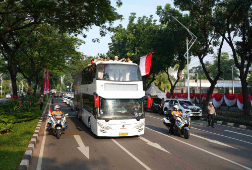 Antar Kontigen Olimpiade Paris 2024, Transjakarta Siapkan Bus Tingkat Design Khusus Menuju Istana Presiden