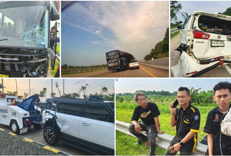 Bus PO Haryanto Ugal-ugalan di Tol Batang, Gunting Lajur Kanan Sebabkan Lima Mobil Kecelakaan Beruntun