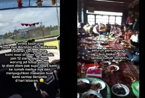 Sopir Bus Borlindo Palu-Makassar Tuai Pujian, Ajak Semua Penumpang Makan Gratis di Momen Lebaran