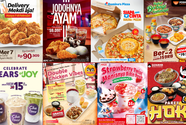 10 Promo Makanan dan Minuman Spesial Akhir Pekan, Sambut Valentine Ada Diskon HokBen, Gokana, hingga Chatime 