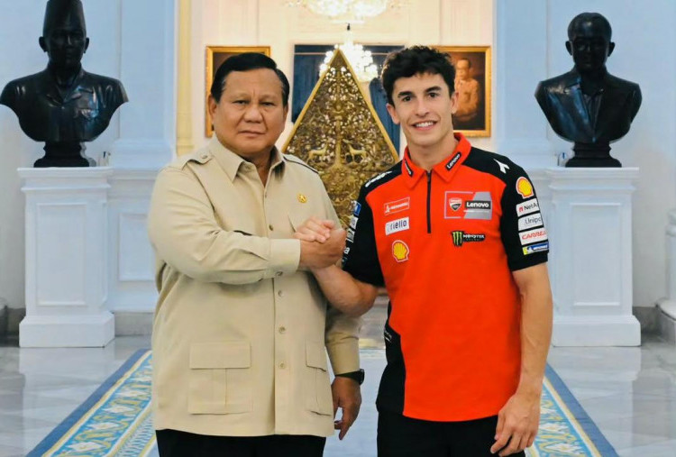 Presiden Prabowo Sambut Marc Marquez di Istana, Ada Pesan Khusus untuk Mario Aji dan Veda Ega