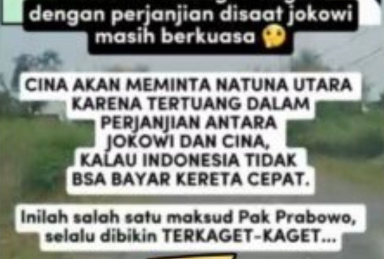 Berita Hoax: Natuna Utara Jadi Jaminan Utang Whoosh, Begini Penjelasan Mafindo!