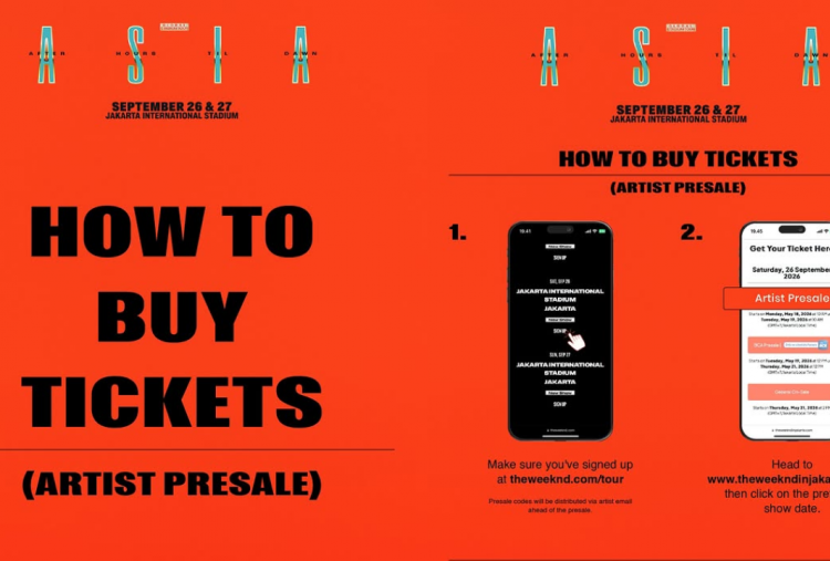 Link dan Cara Beli Tiket Konser The Weekend di Jakarta 2026 Artist Presale Hari Ini, Dibuka Pukul 10.00 WIB