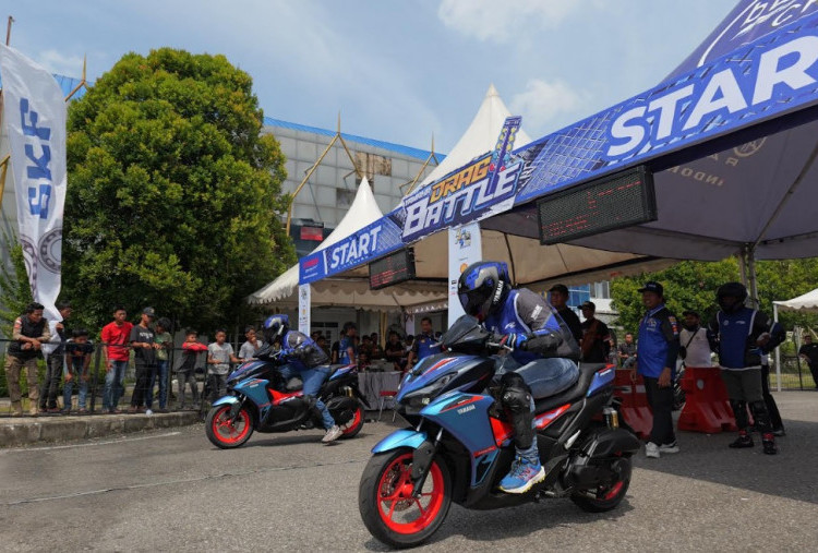 Drag Battle Aerox Alpha Riau, Ratusan Peserta Catatkan Waktu Terbaik