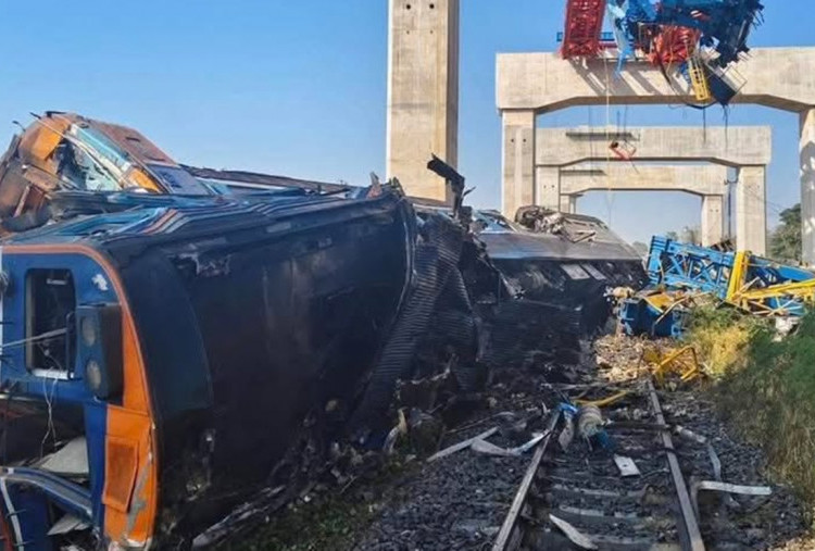 Kecelakaan Kereta Api Tertimpa Crane di Thailand, 22 Orang Tewas, Puluhan Orang Luka-luka
