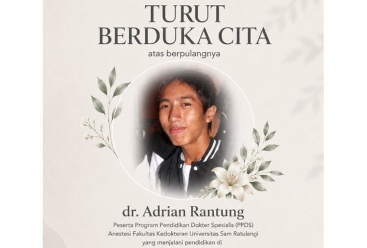 Dokter PPDS Unsrat Meninggal Dunia di Kamar Kos Usai Diduga Jadi Korban Bullying di RSUP Kandou Manado