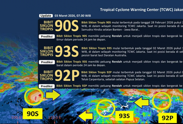 BMKG Ungkap Tiga Bibit Siklon Tropis Picu Cuaca Ekstrem di Wilayah Indonesia, Berikut Daftarnya