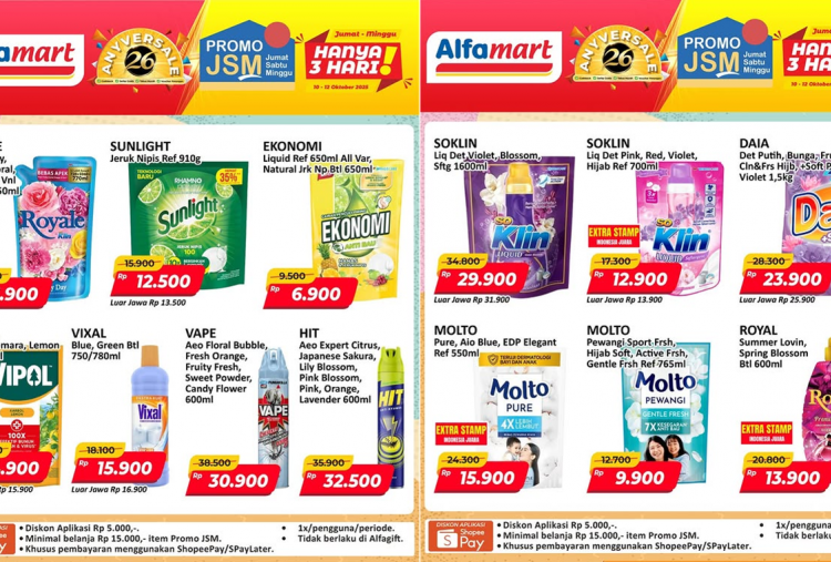 Katalog Promo JSM Alfamart Hari Ini 11 Oktober 2025, Molto Pewangi Cuma Rp9 Ribuan!