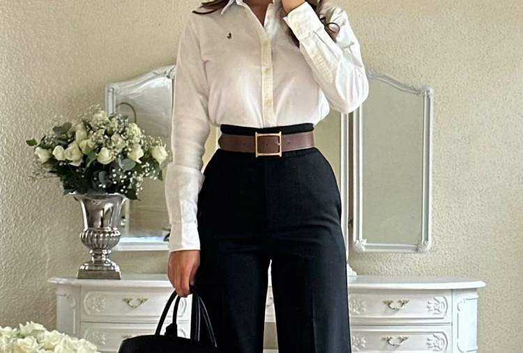 Padu Padan Outfit Hitam Putih ala Catharina Elisabeth, Wujudkan Tampilan Profesional