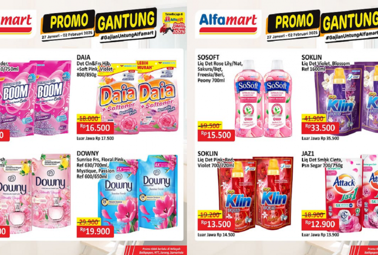 Promo JSM Alfamart 31 Januari-2 Februari 2025 Terbaru, Diskon Deterjen hanya Rp8 Ribuan