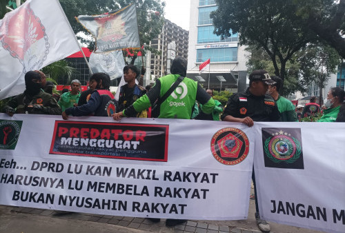 Massa Ojol Penolak ERP Enggan Bertemu Ketua Komisi B DPRD DKI Jakarta