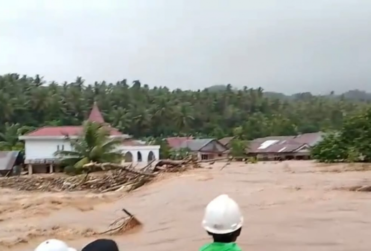 Banjir Halmahera Rendam Ratusan Rumah, Lumpur dan Potongan Kayu Ikut Terbawa Arus