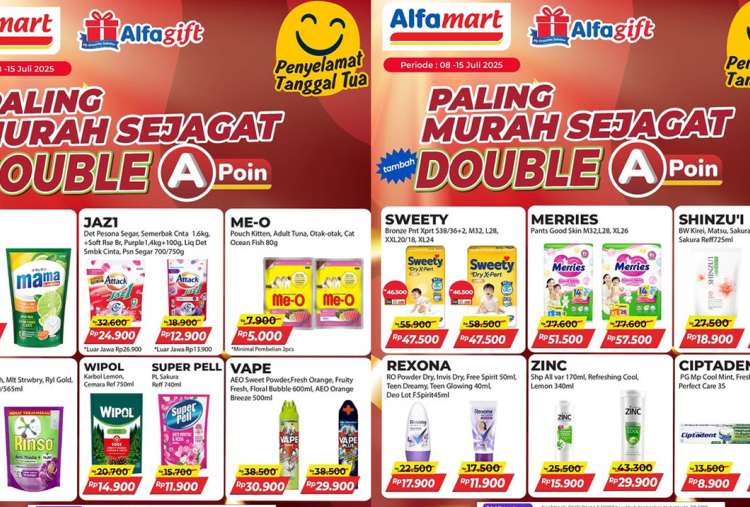 Promo Alfamart Terbaru Pekan Ini 14-20 Juli 2025, Belanja Rinso Cuma Rp9 Ribuan