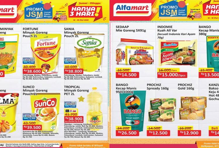 Promo JSM Alfamart Terbaru 16-18 Mei 2025, Serbu Minyak Goreng- Susu Mulai Rp7 Ribuan!