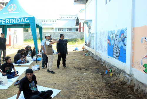 Festival Bandeng Jelak, Dinding Kantor Dinas Perikanan Kota Pasuruan Dihias Mural Cantik