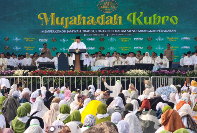 Pidato Prabowo di Stadion Gajayana: NU Adalah Pilar Kebesaran Bangsa Indonesia