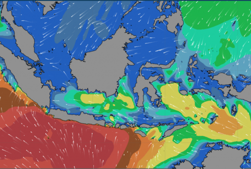 Gelombang Sangat Tinggi di Selatan Jawa 14 Sampai 15 Mei