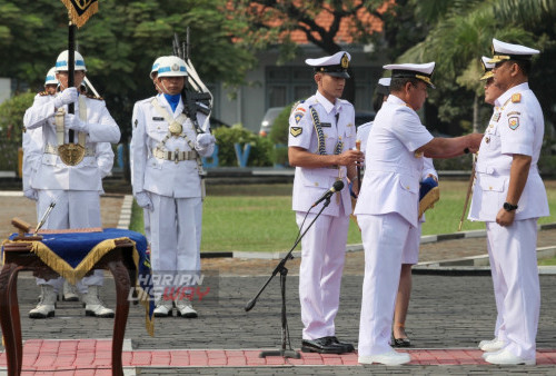 Proses serah terima jabatan (Sertijab) tersebut dipimpin langsung Pangkoarmada II Laksamana Muda TNI Maman  Firmansyah di Lapangan Apel Mako Lantamal V Perak, Surabaya, Jawa TImur, Jumat (19/5/2023).