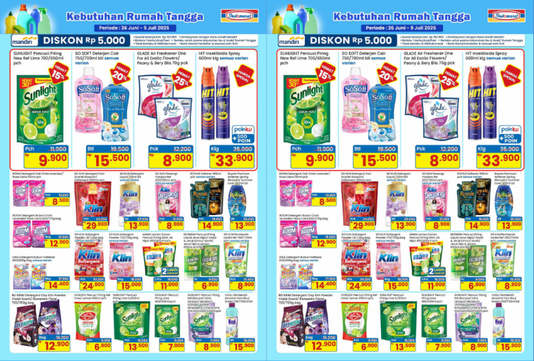 Promo Indomaret Spesial Akhir Pekan 28-29 Juni 2025, Aneka Detrgent Cuci Baju Mulai Rp12.000 Aja